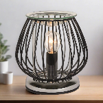 Electric Metal Wax Burner in Black