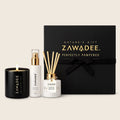 Bakhoor Rose Oud — Luxury Home Fragrance Ritual Set | Candle, Reed Diffuser & Room Spray - Zawadee_Home Fragrance Gift Set
