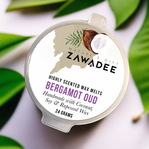 Bergamot Oud Scented Wax Melt Pots - Zawadee_Wax Melts