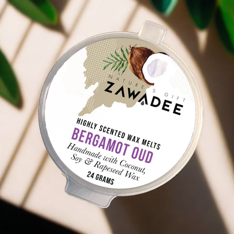 Bergamot Oud Scented Wax Melt Pots - Zawadee_Wax Melts