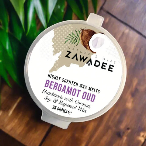 Bergamot Oud Scented Wax Melt Pots - Zawadee_Wax Melts