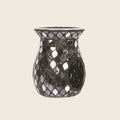 Ceramic Wax Burner - Mosaic Mirror Black - Zawadee_Ceramic Wax Burner