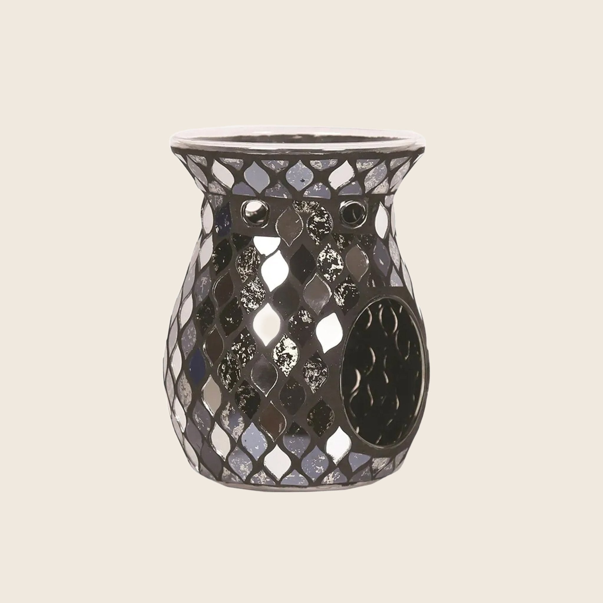 Ceramic Wax Burner - Mosaic Mirror Black - Zawadee_Ceramic Wax Burner