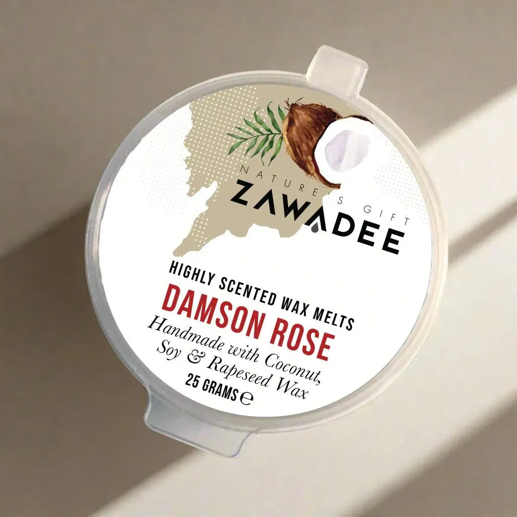 Damson Rose Scented Wax Melt Pot - Zawadee_Wax Melts