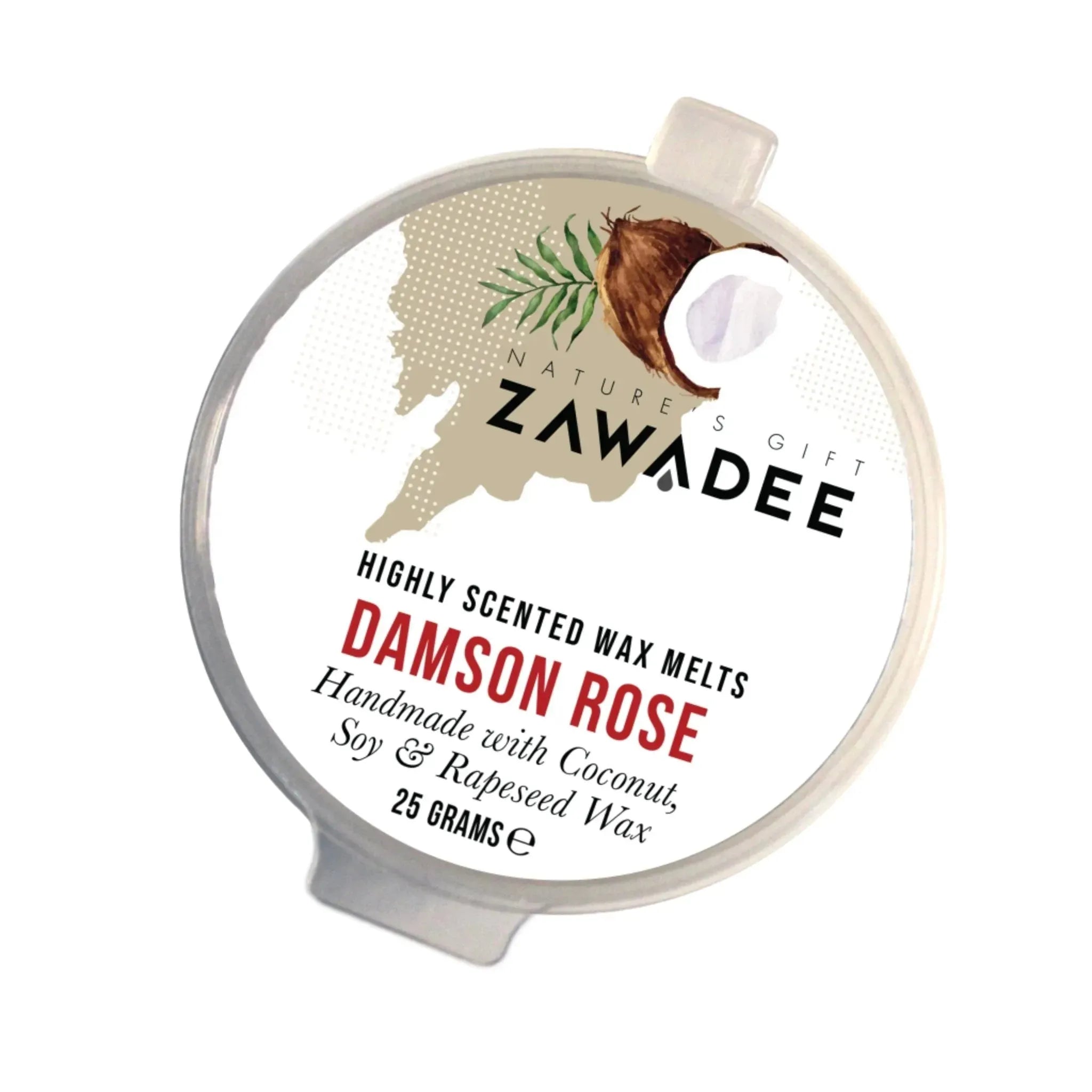 Damson Rose Scented Wax Melt Pot - Zawadee_Wax Melts