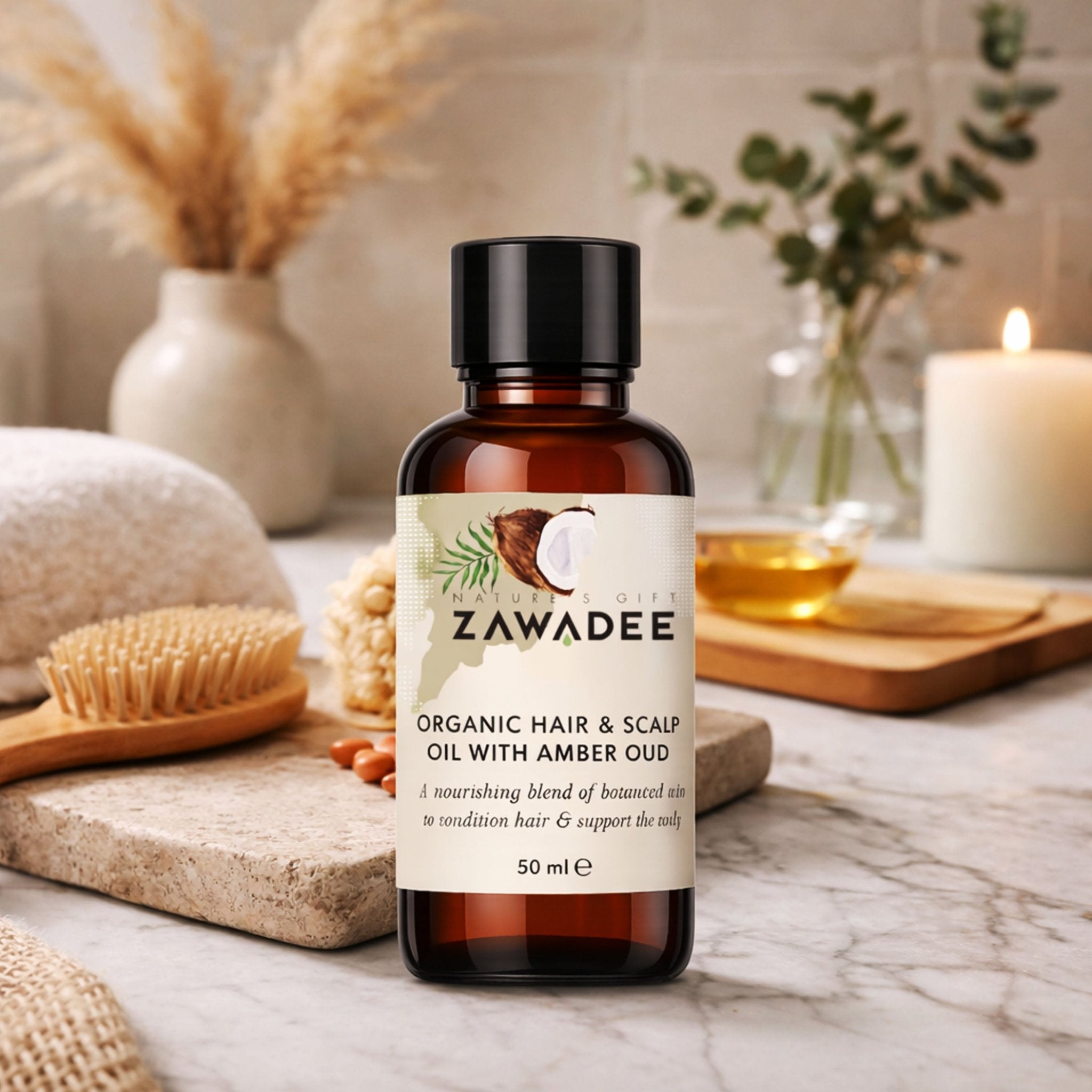 Nourishing Hair Oil (Amber Oud Ritual) - Zawadee_