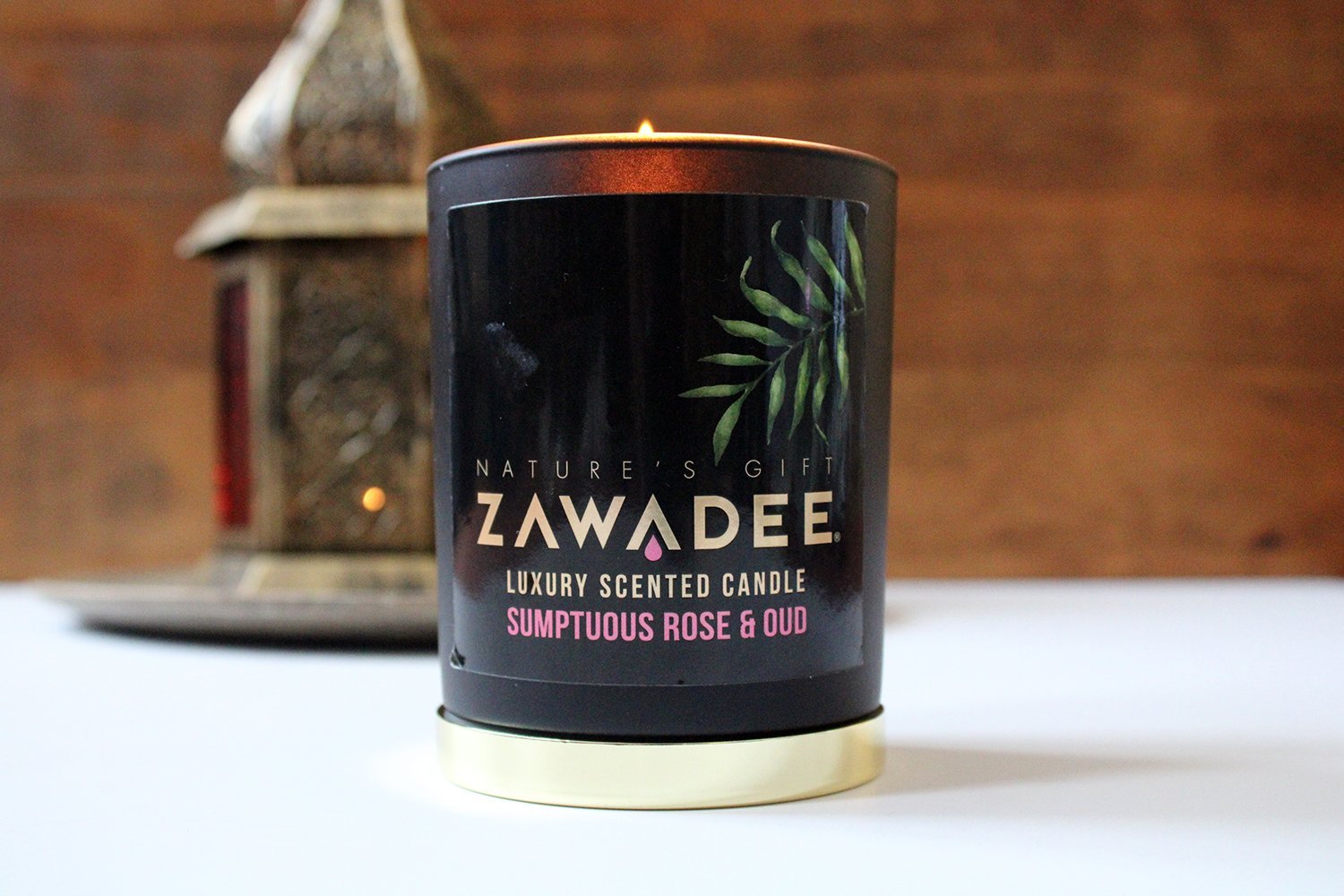 Sumptuous Rose & Oud Luxury Scented Candle - Zawadee_Candle