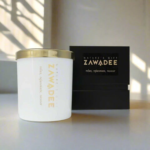 White Musk Soy & Coconut Scented Candle - Zawadee_Scented Candle