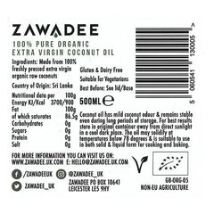 Extra Virgin Organic Raw Coconut Oil For Cooking, Skin & Hair Care - Zawadee_Food