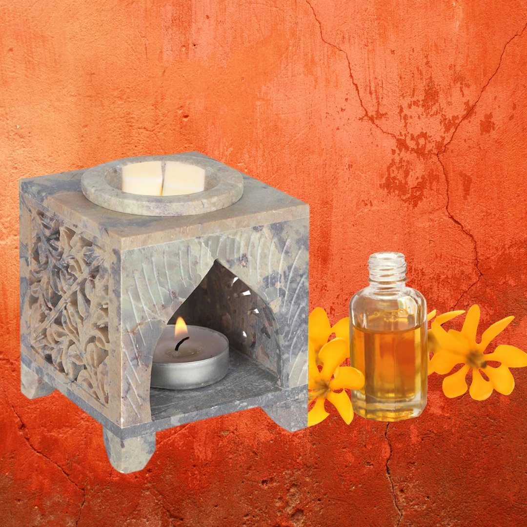 Moroccan Arch Soapstone Wax Burner Gift Set - Zawadee_Gift Sets